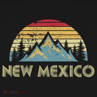 New Mexico Tee Retro Vintage Mountains Nature Hiking Shirt T-Shirt thumb 7