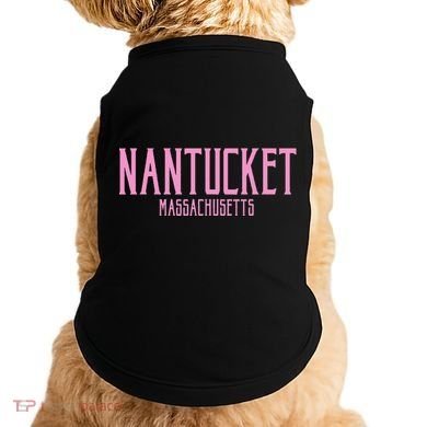 Nantucket Massachusetts Text Print Doggie Tank