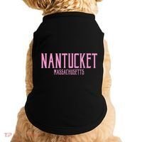 Nantucket Massachusetts Text Print Doggie Tank thumb 0