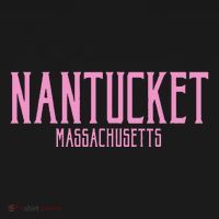 Nantucket Massachusetts Text Print USA-Made Doggie Bandana thumb 2