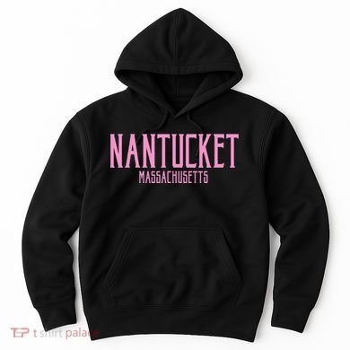 Nantucket Massachusetts Text Print Hoodie