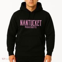 Nantucket Massachusetts Text Print Hoodie thumb 2