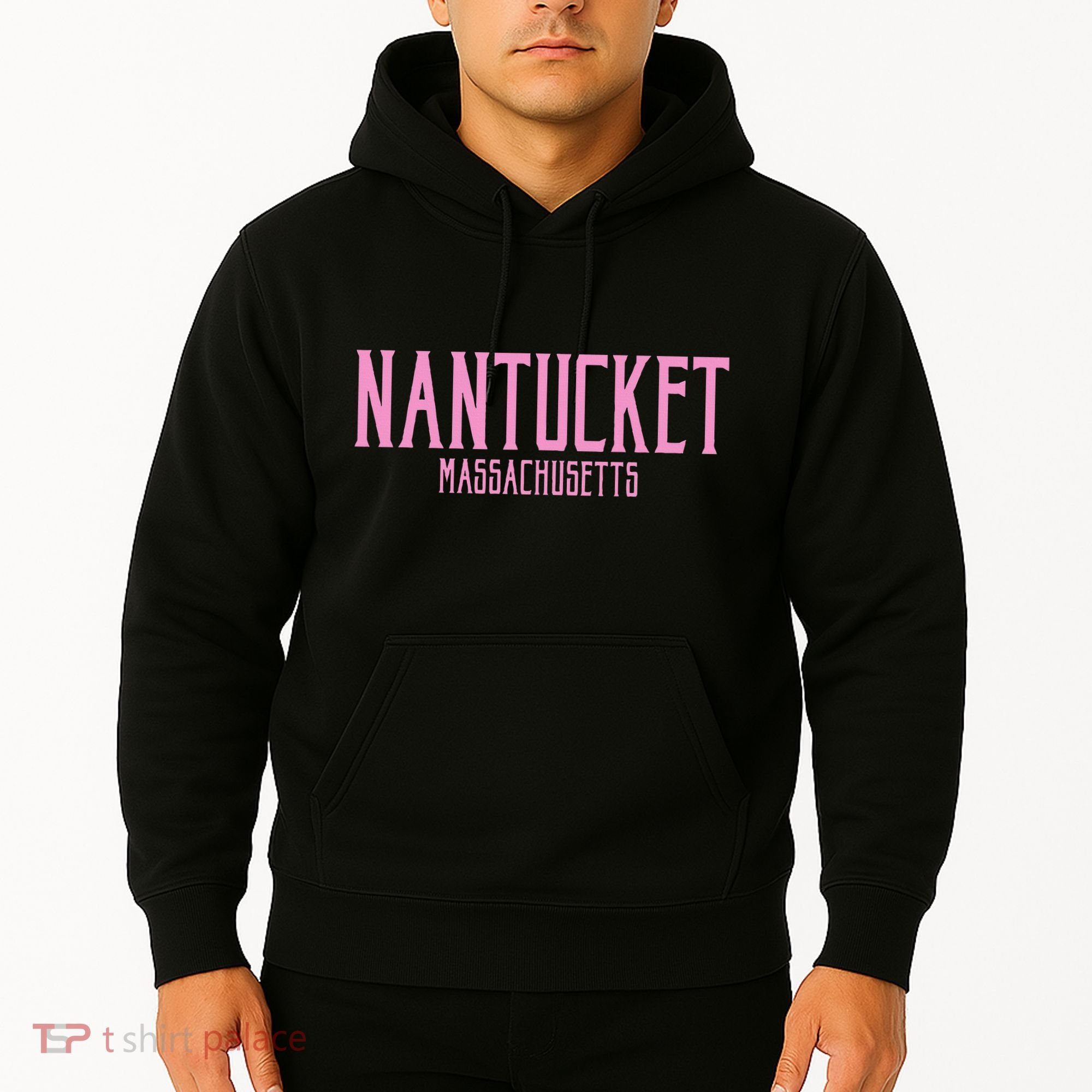 Nantucket Massachusetts Text Print Hoodie