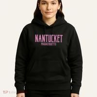 Nantucket Massachusetts Text Print Hoodie thumb 5
