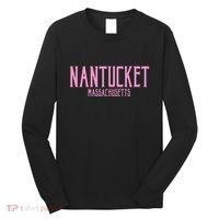 Nantucket Massachusetts Text Print Long Sleeve Shirt thumb 0