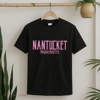 Nantucket Massachusetts Text Print T-Shirt thumb 2