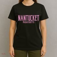 Nantucket Massachusetts Text Print T-Shirt thumb 4