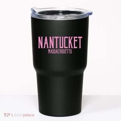 Nantucket Massachusetts Text Print Tumbler