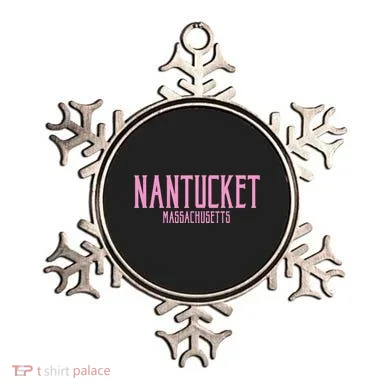 Nantucket Massachusetts Text Print Ornament