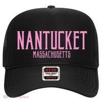 Nantucket Massachusetts Text Print Hat thumb 0