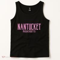 Nantucket Massachusetts Text Print Tank Top thumb 2