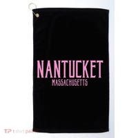 Nantucket Massachusetts Text Print Golf Towel thumb 0
