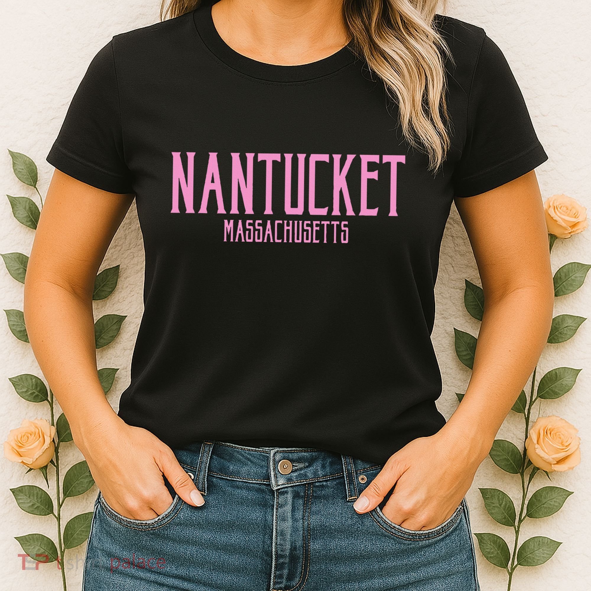 Nantucket Massachusetts Text Print Women's T-Shirt