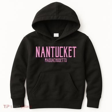 Nantucket Massachusetts Text Print Kids Hoodie