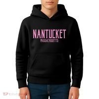 Nantucket Massachusetts Text Print Kids Hoodie thumb 4