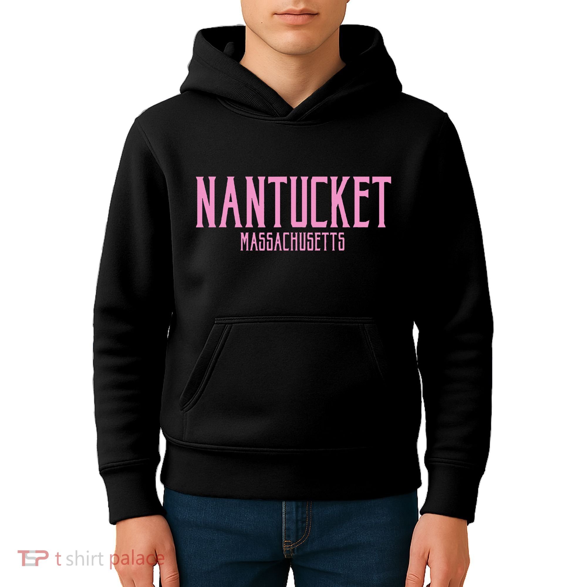 Nantucket Massachusetts Text Print Kids Hoodie