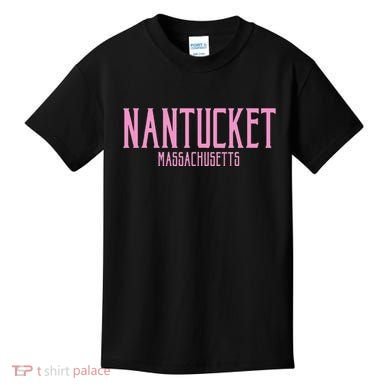 Nantucket Massachusetts Text Print Kids T-Shirt