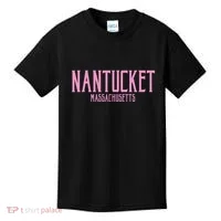 Nantucket Massachusetts Text Print Kids T-Shirt thumb 0