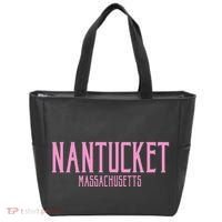 Nantucket Massachusetts Text Print Tote Bag thumb 0