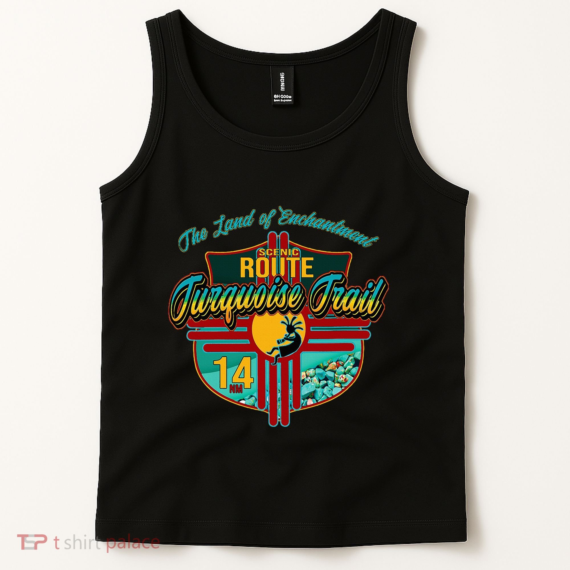 New Mexico Turquoise Trail National Scenic Route 14 Souvenir Tank Top