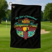 New Mexico Turquoise Trail National Scenic Route 14 Souvenir Golf Towel thumb 1
