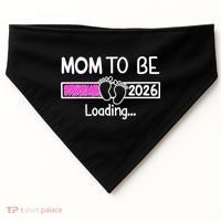 New Mom To Be 2026 Loading USA-Made Doggie Bandana thumb 0
