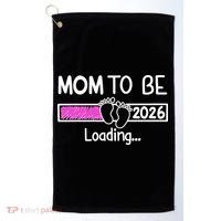 New Mom To Be 2026 Loading Golf Towel thumb 0