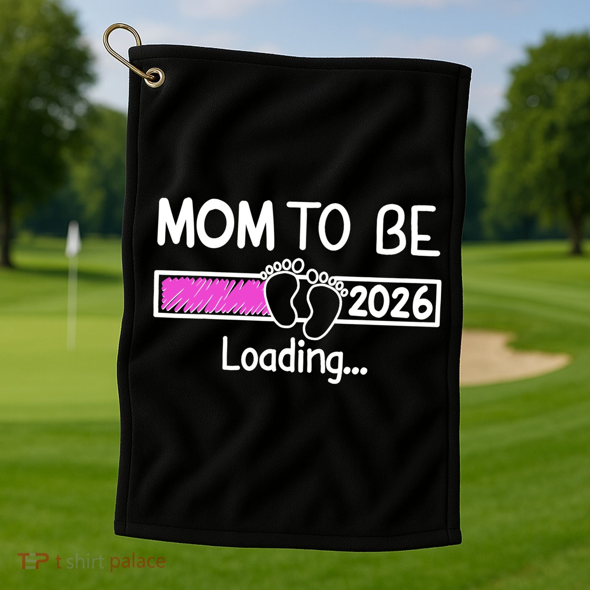 New Mom To Be 2026 Loading Golf Towel