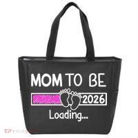 New Mom To Be 2026 Loading Tote Bag thumb 0