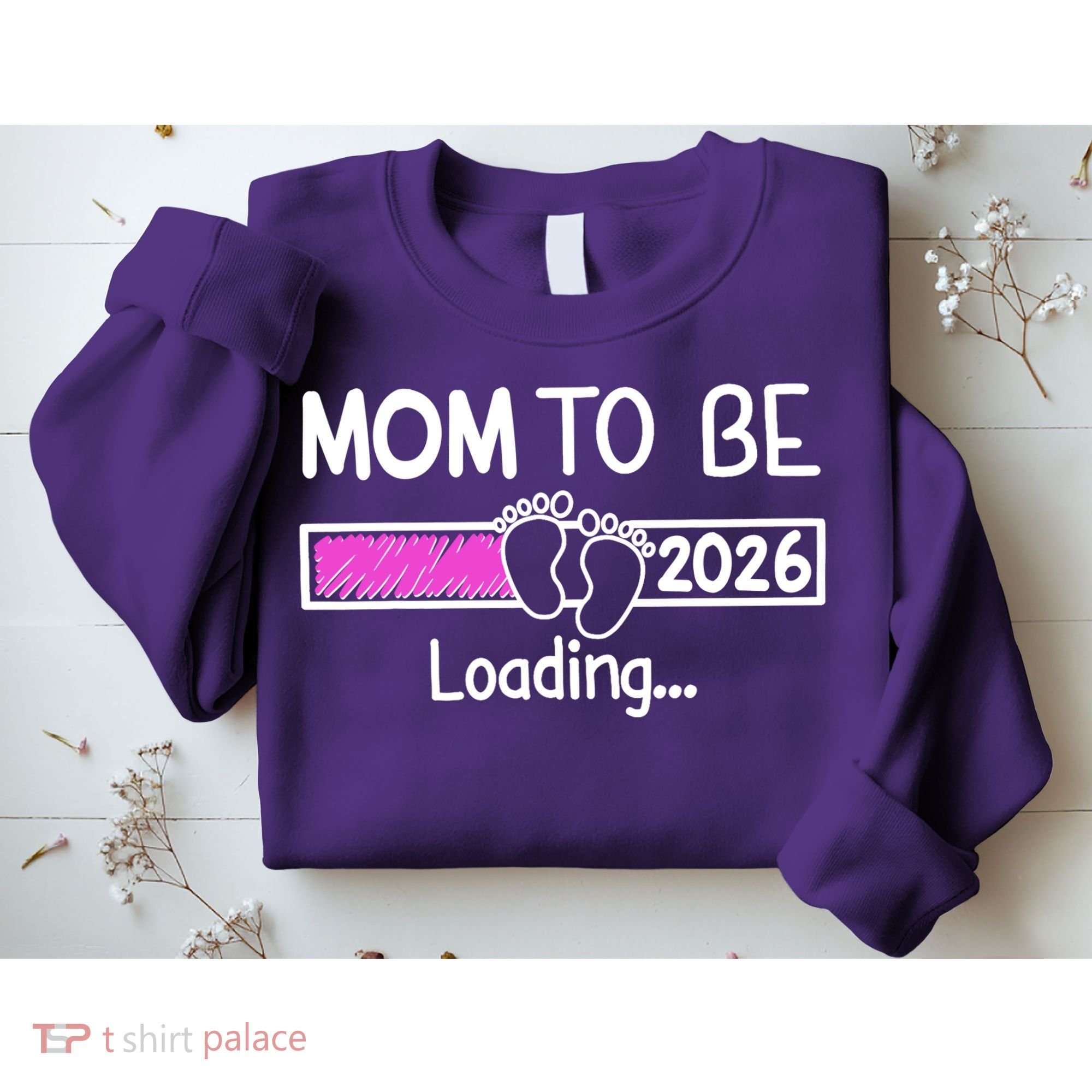New Mom To Be 2026 Loading Sweatshirt
