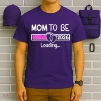 New Mom To Be 2026 Loading T-Shirt thumb 6