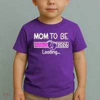 New Mom To Be 2026 Loading Toddler T-Shirt thumb 2