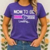 New Mom To Be 2026 Loading Women's T-Shirt thumb 2