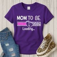 New Mom To Be 2026 Loading Women's T-Shirt thumb 3