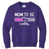 New Mom To Be 2026 Loading Kids Sweatshirt thumb 0