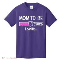 New Mom To Be 2026 Loading Kids T-Shirt thumb 0
