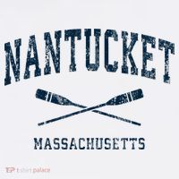Nantucket Massachusetts Vintage Nautical Paddles Sports Oars T-Shirt thumb 7