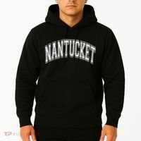 Nantucket Massachusetts Varsity Style Pink With White Text Hoodie thumb 2