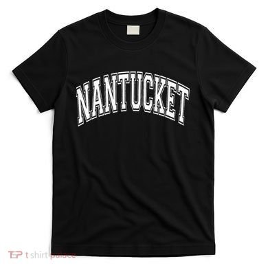 Nantucket Massachusetts Varsity Style Pink With White Text T-Shirt