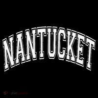 Nantucket Massachusetts Varsity Style Pink With White Text Women's Hoodie thumb 2