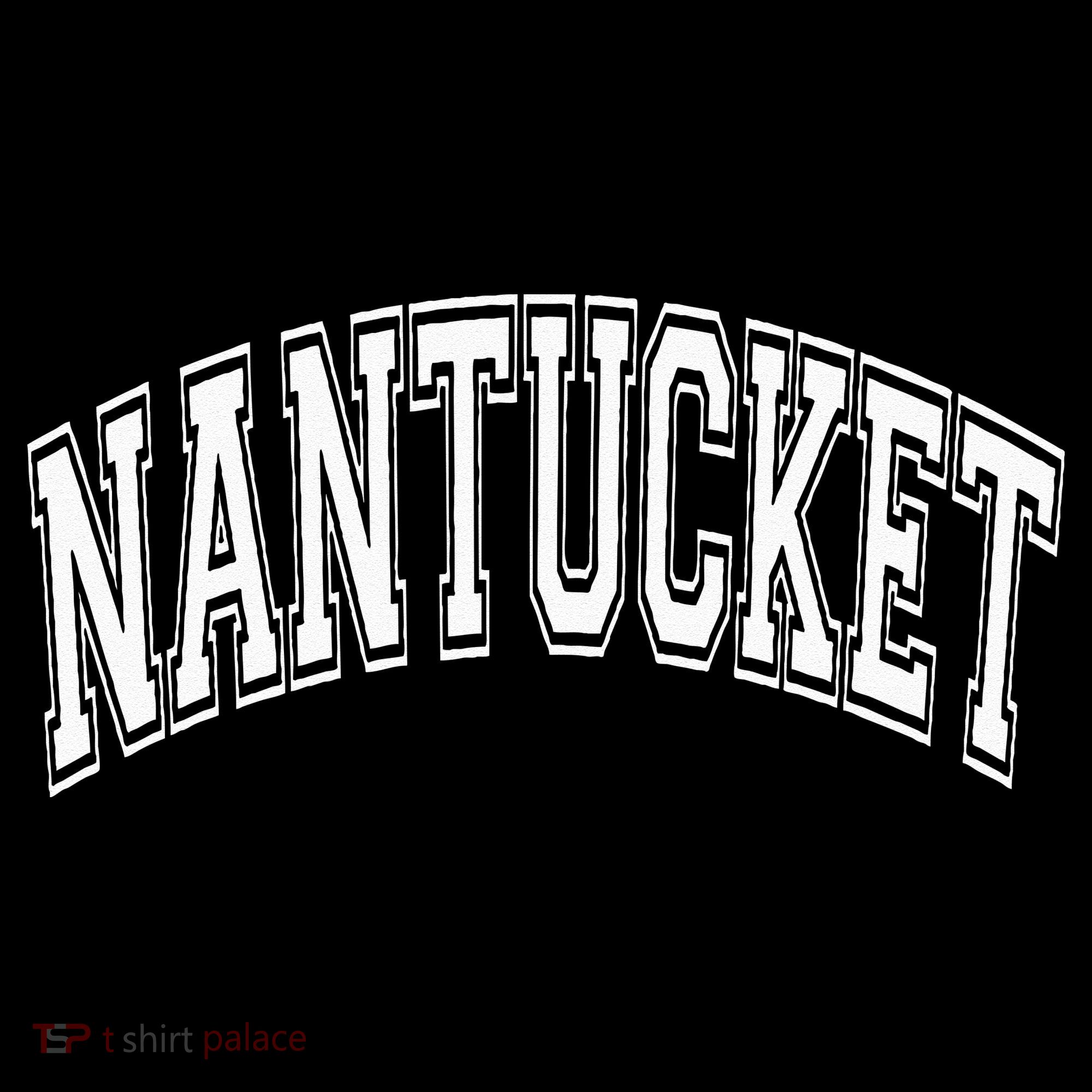 Nantucket Massachusetts Varsity Style Pink With White Text Women's Hoodie