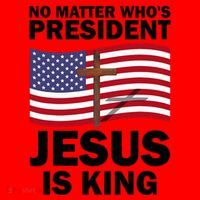 No Matter WhoS President Jesus Is King Santa Hat thumb 1