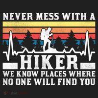 Never Mess With A Hiker Gift Women's Sweatshirt thumb 2