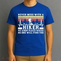 Never Mess With A Hiker Gift T-Shirt thumb 3