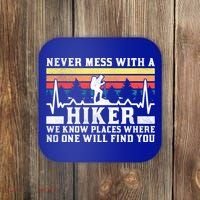 Never Mess With A Hiker Gift Coaster thumb 0