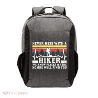 Never Mess With A Hiker Gift Vector Backpack thumb 0