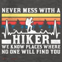 Never Mess With A Hiker Gift Vector Backpack thumb 2