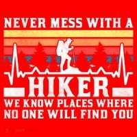 Never Mess With A Hiker Gift Santa Hat thumb 1