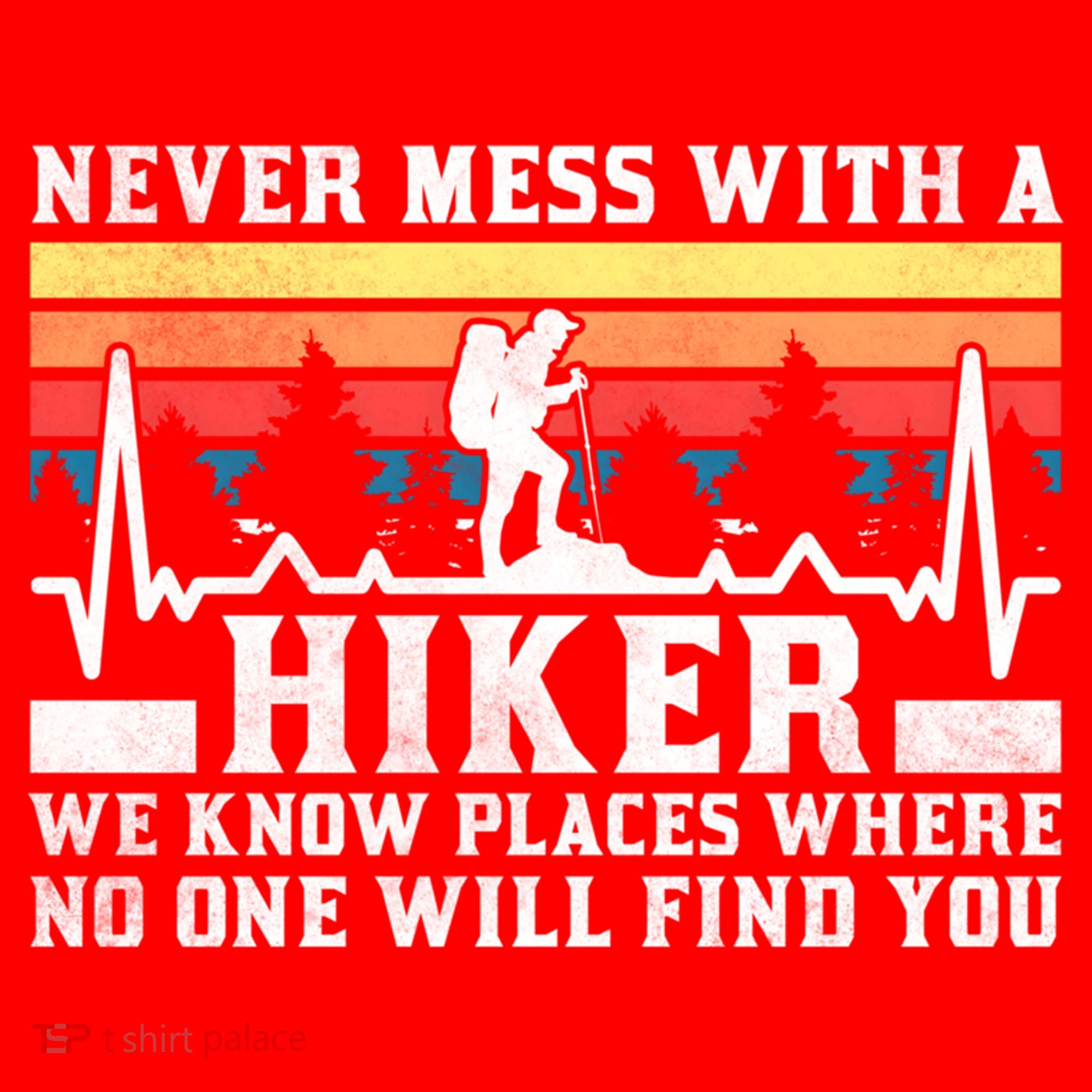 Never Mess With A Hiker Gift Santa Hat