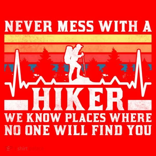 Never Mess With A Hiker Gift Santa Hat